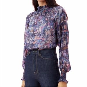 [Rebecca Taylor] Givernet Fleur Smocked Top Size 0